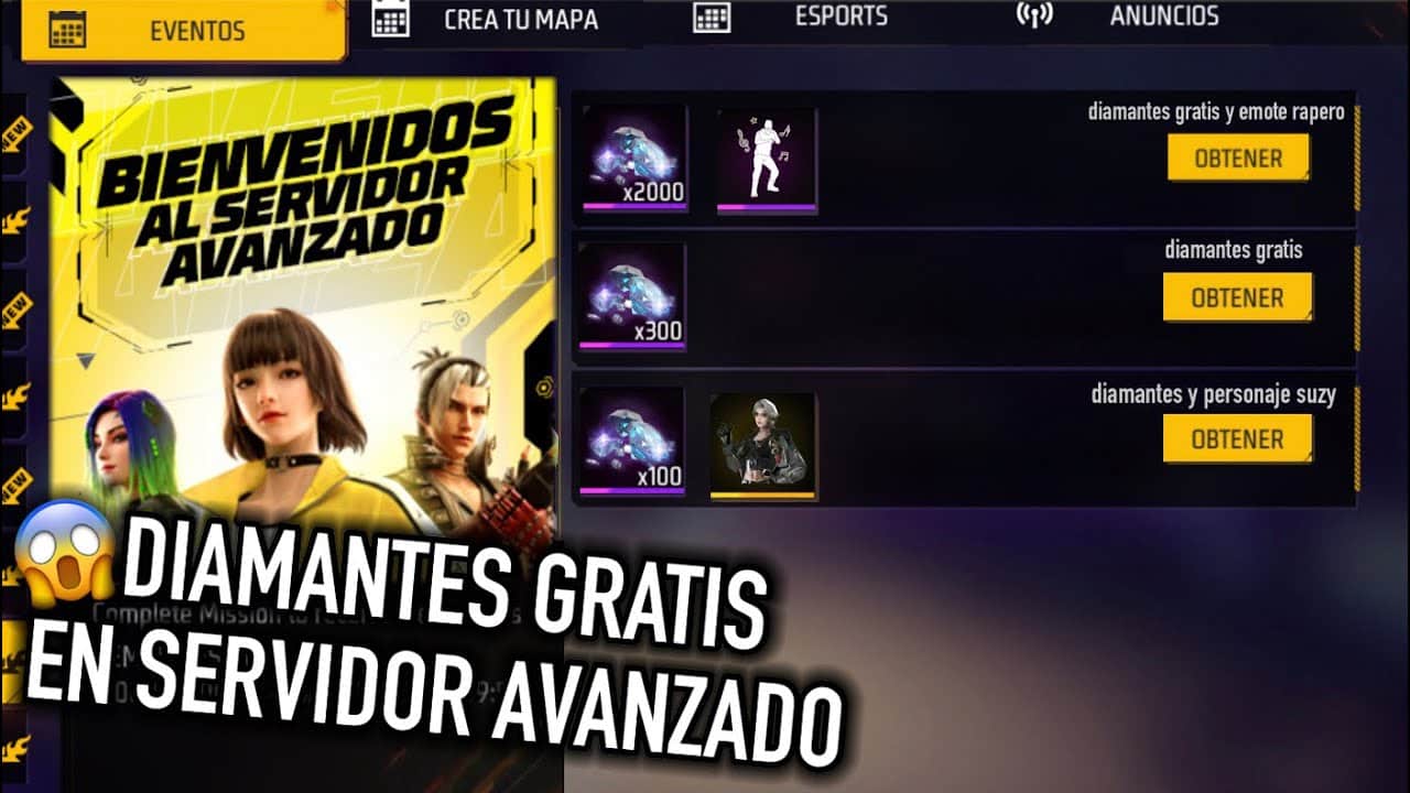 donde puedo encontrar informacion actualizada sobre eventos de free fire y recompensas en diamantes